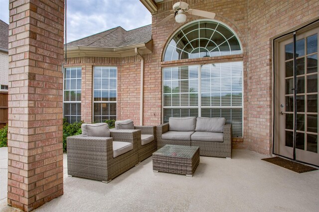6513 Crawley Dr, Plano, TX 75093 - carpeted home office with a ceiling fan, healthy amount of natural light, baseboards, and vaulted ceiling