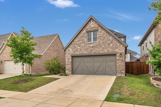 4533 Wilbarger St, Plano, TX 75024 - view of front facade featuring brick siding, a garage, a shingled roof, and concrete driveway
