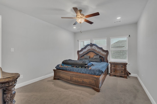 4533 Wilbarger St, Plano, TX 75024 - carpeted bedroom with baseboards, ceiling fan, and recessed lighting