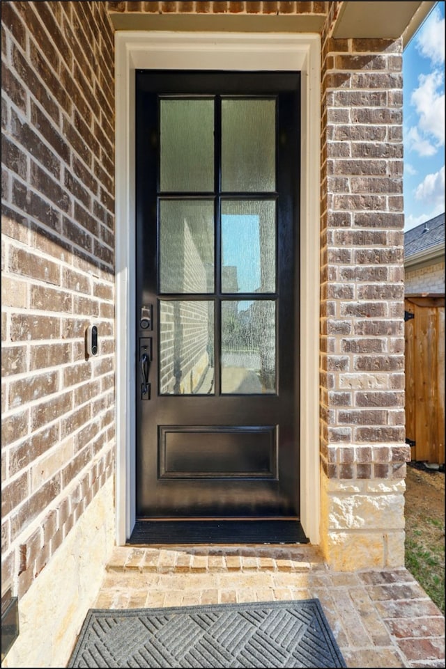 8529 Melrose, The Colony, TX 75056 - entrance to property with brick siding
