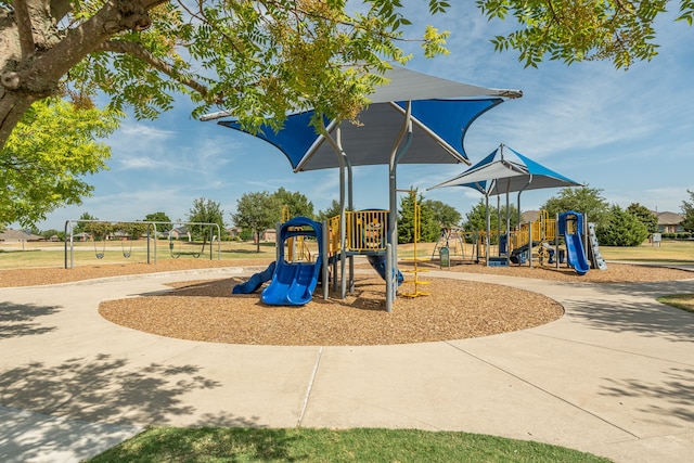 view of community jungle gym