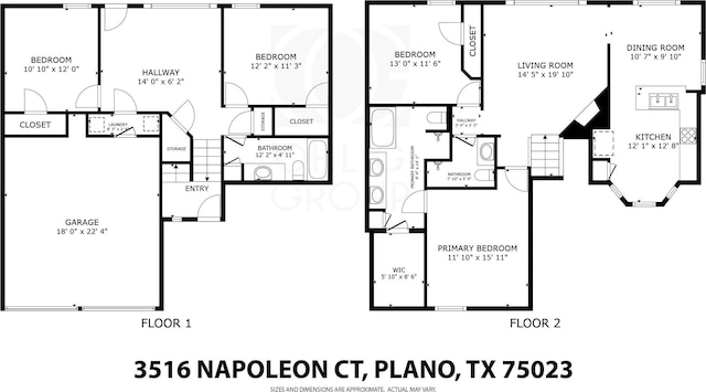 3516 Napolean Ct, Plano, TX 75023 - property floor plan