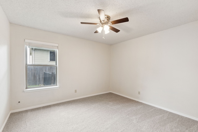 3516 Napolean Ct, Plano, TX 75023 - carpeted empty room featuring ceiling fan, baseboards, and a textured ceiling
