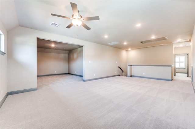 1930 Inwood Ln, Prosper, TX 75078 - unfurnished room featuring light colored carpet, attic access, a ceiling fan, baseboards, and recessed lighting