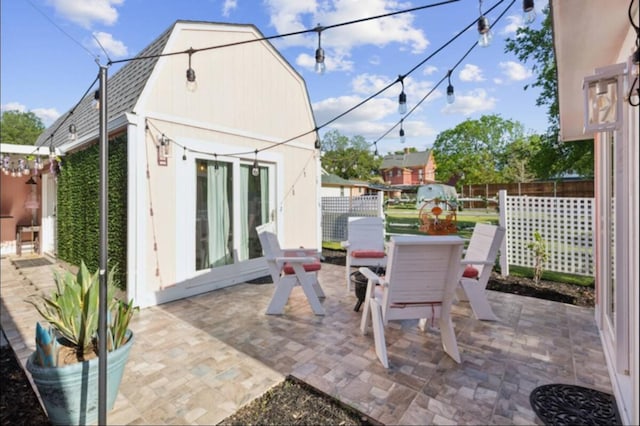 view of patio / terrace with fence
