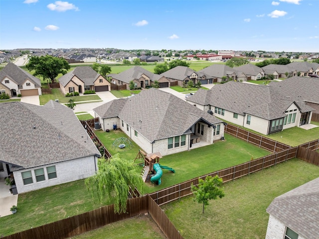 aerial view of residential area