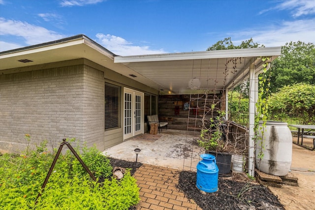 3601 Orchard Ln, Waco, TX 76705 - view of patio with french doors