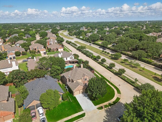 aerial perspective of suburban area