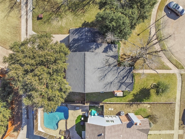 1008 Hemlock Ct, Coppell, TX 75019 - drone / aerial view of a pool area