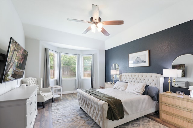 2812 Arabian Ln, Celina, TX 75009 - bedroom with wood finished floors, ceiling fan, and baseboards