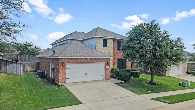 2812 Arabian Ln, Celina, TX 75009 - traditional-style house featuring brick siding, a shingled roof, driveway, and an attached garage