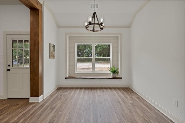 164 Vz County Road 2433, Canton, TX 75103 - foyer with a chandelier, crown molding, baseboards, and wood finished floors