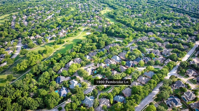1900 Pembroke Ln, Mckinney, TX 75072 - aerial overview of property's location featuring nearby suburban area