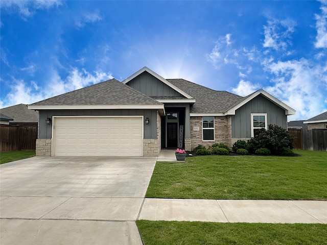 7415 Morning Glory Rd, Abilene, TX 79602 - view of front facade with board and batten siding, a shingled roof, driveway, and an attached garage