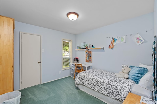 carpeted bedroom with baseboards