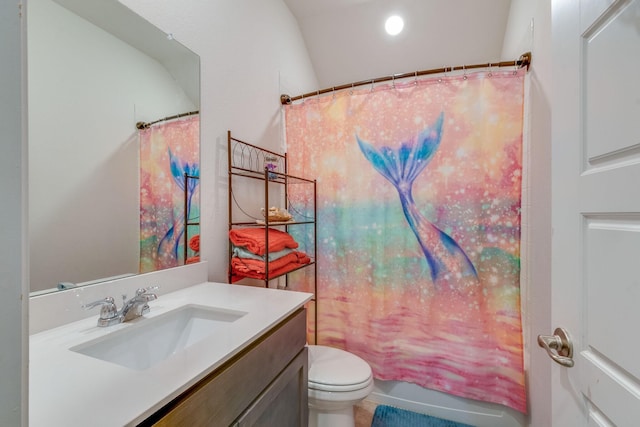 3204 Peacock Ln, Celina, TX 75009 - full bathroom with vanity, toilet, and shower / bath combination with curtain