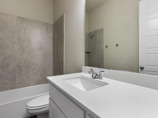 1423 Daisy Corner Dr, Celina, TX 75078 - bathroom with toilet, vanity, and washtub / shower combination