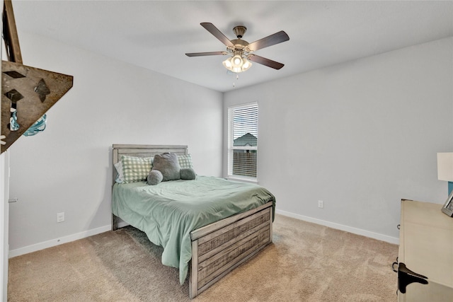 14521 Home Trl, Fort Worth, TX 76262 - bedroom featuring carpet, baseboards, and ceiling fan