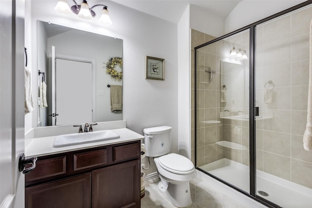 1417 Madrid Falls Dr, Mckinney, TX 75071 - full bath with a stall shower, toilet, and vanity