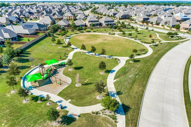 1417 Madrid Falls Dr, Mckinney, TX 75071 - aerial view of property and surrounding area with a community park and nearby suburban area