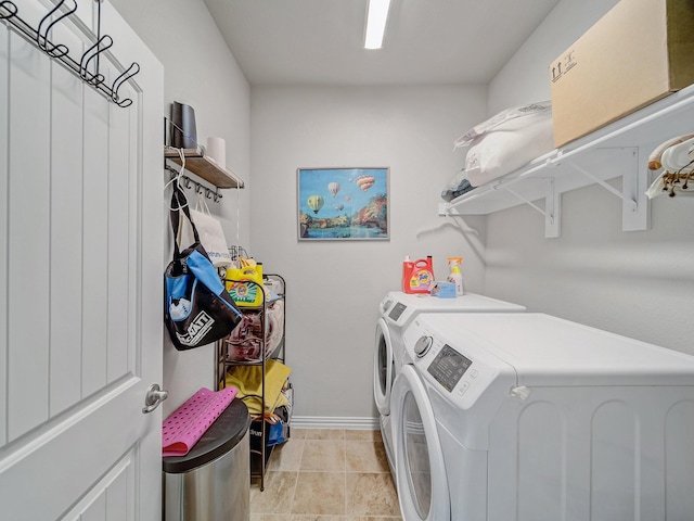 2400 Briarhurst Ct, Denton, TX 76207 - laundry room featuring independent washer and dryer and baseboards