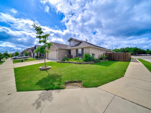 2400 Briarhurst Ct, Denton, TX 76207 - view of front of house with brick siding, an attached garage, and concrete driveway