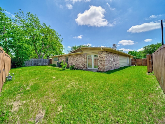 744 Greenhaven Dr, Richardson, TX 75080 - view of yard featuring french doors
