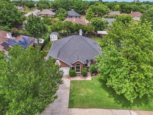 aerial perspective of suburban area