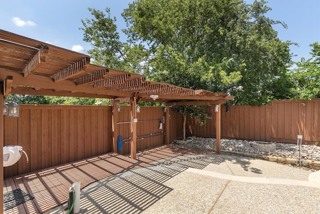 2609 Green Oak Dr, Carrollton, TX 75010 - view of patio with a gate and a pergola