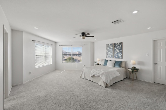 4800 Blue Top Dr, Fort Worth, TX 76179 - carpeted bedroom featuring recessed lighting, baseboards, and a ceiling fan