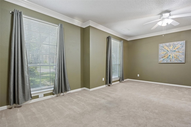 6748 Bastille Dr, Plano, TX 75024 - unfurnished room with ceiling fan, carpet floors, ornamental molding, and baseboards
