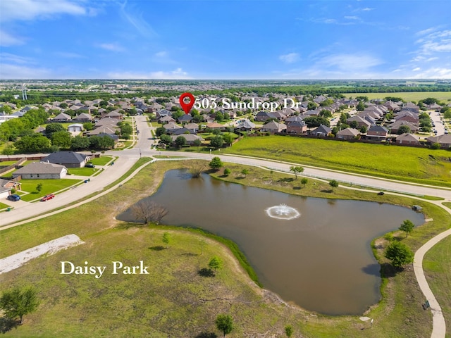 503 Sundrop Dr, Fate, TX 75132 - view of property location with nearby suburban area and a large body of water