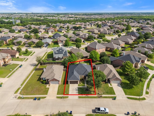 503 Sundrop Dr, Fate, TX 75132 - aerial view of residential area with property boundaries highlighted