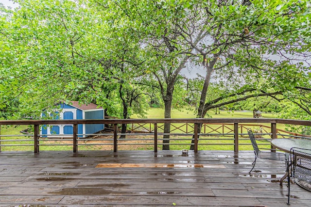 356 Old Justin Rd, Argyle, TX 76226 - wooden terrace with a storage unit and an outdoor structure