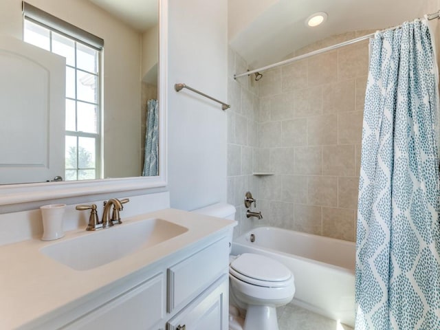 4400 Bristleleaf Ln, Prosper, TX 75078 - bathroom with shower / bath combination with curtain, toilet, and vanity