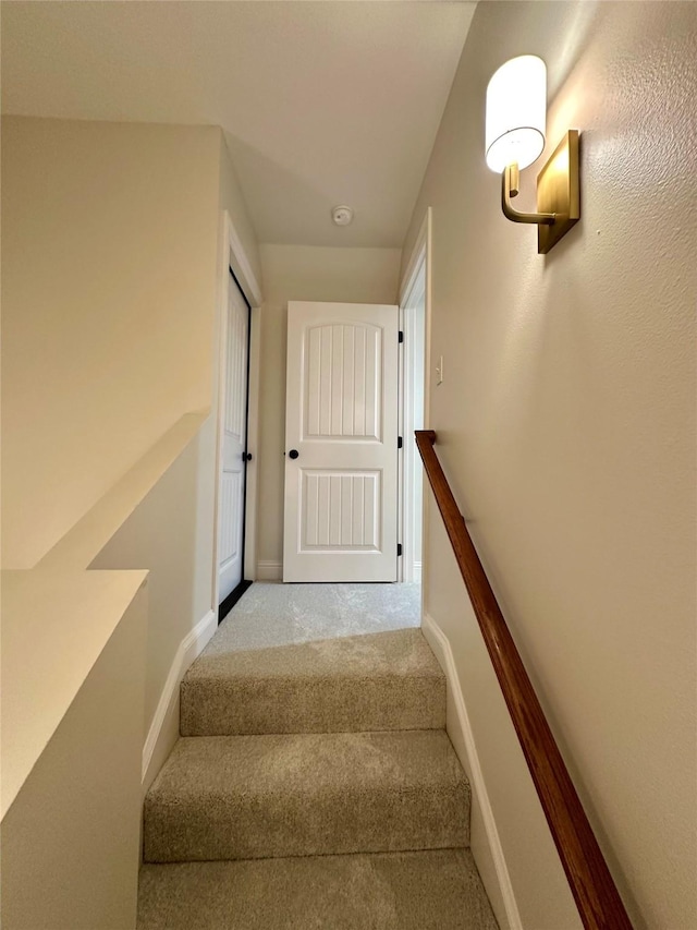 723 Dumaine Dr, Bossier City, LA 71111 - staircase with carpet flooring and baseboards