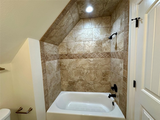 723 Dumaine Dr, Bossier City, LA 71111 - bathroom featuring tub / shower combination, toilet, and recessed lighting