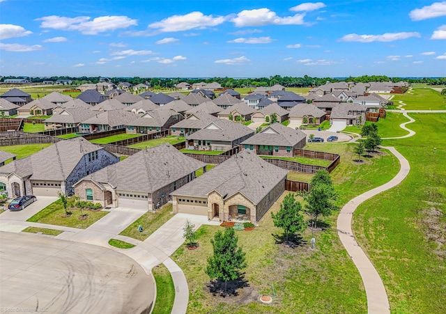 aerial view of residential area