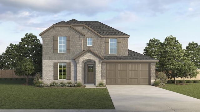 1810 Christina Dr, Princeton, TX 75407 - view of front of house with concrete driveway, stone siding, and brick siding