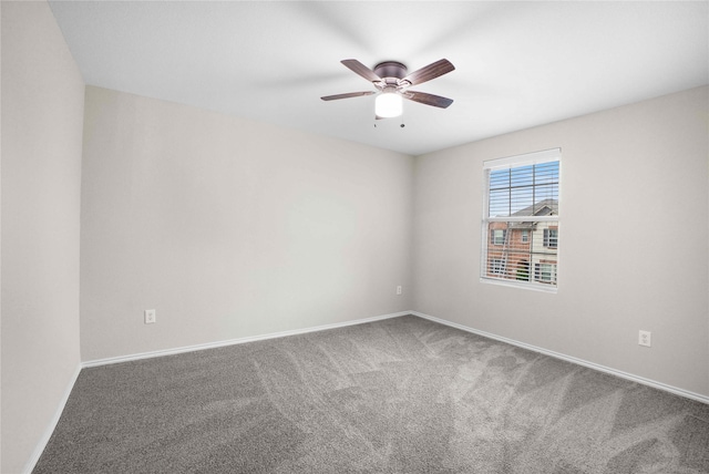 3513 San Lucas Ln, Denton, TX 76208 - empty room with carpet floors, baseboards, and ceiling fan