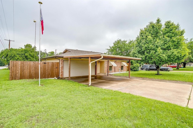 view of front of home with an attached garage, concrete driveway, and brick siding