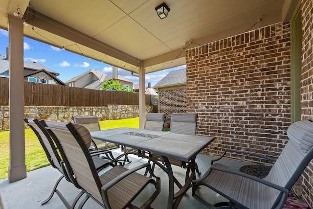 2444 Kingsgate Dr, Little Elm, TX 75068 - view of patio / terrace with outdoor dining area