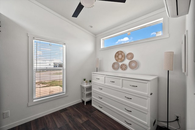 6444 Peninsula Rd, Kerens, TX 75144 - detailed view of wood finished floors, a ceiling fan, and baseboards