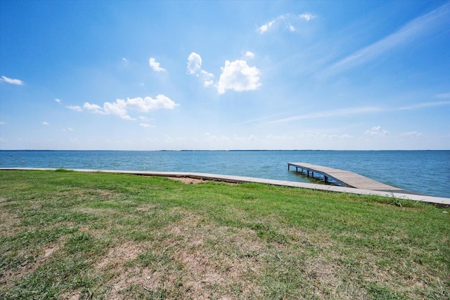 6444 Peninsula Rd, Kerens, TX 75144 - water view with a dock