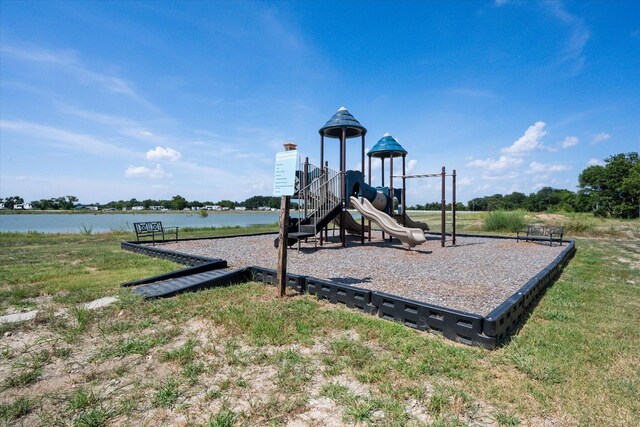 6444 Peninsula Rd, Kerens, TX 75144 - community play area featuring a water view