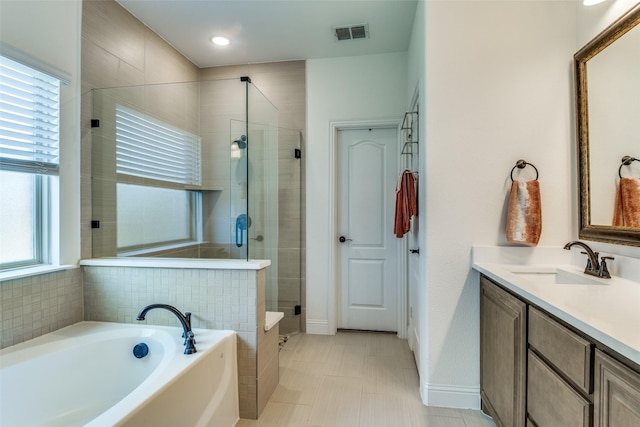 1839 Tuscany Dr, Mclendon Chisholm, TX 75032 - full bath with a shower stall, vanity, a bath, and baseboards