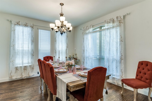 1839 Tuscany Dr, Mclendon Chisholm, TX 75032 - dining area featuring a chandelier, plenty of natural light, and wood finished floors