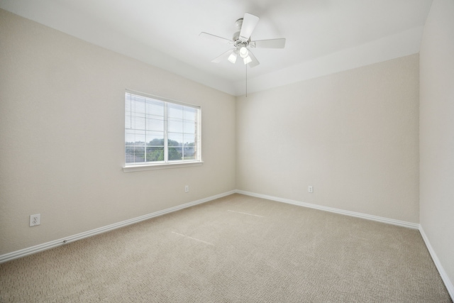 2805 Bitterroot Ct, Plano, TX 75025 - empty room featuring light carpet, baseboards, and ceiling fan