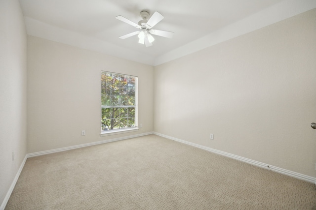2805 Bitterroot Ct, Plano, TX 75025 - empty room featuring baseboards, light colored carpet, and a ceiling fan