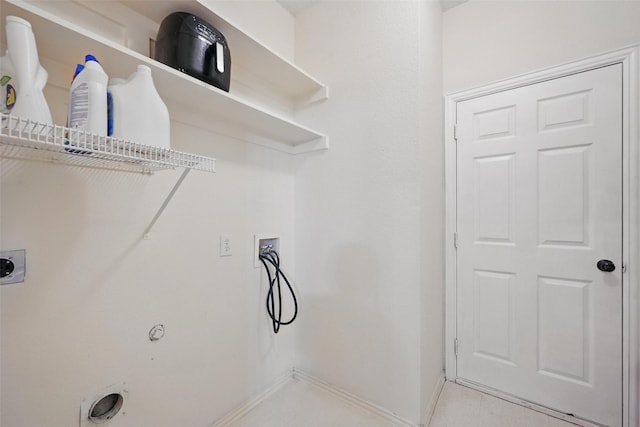 4416 Heath Ct, Plano, TX 75024 - clothes washing area featuring washer hookup, hookup for an electric dryer, gas dryer hookup, and baseboards